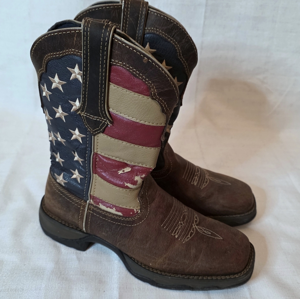 Durango 10" Lady Rebel American Flag Patriotic Western Cowgirl Boots Size 7.5 - Picture 10 of 11